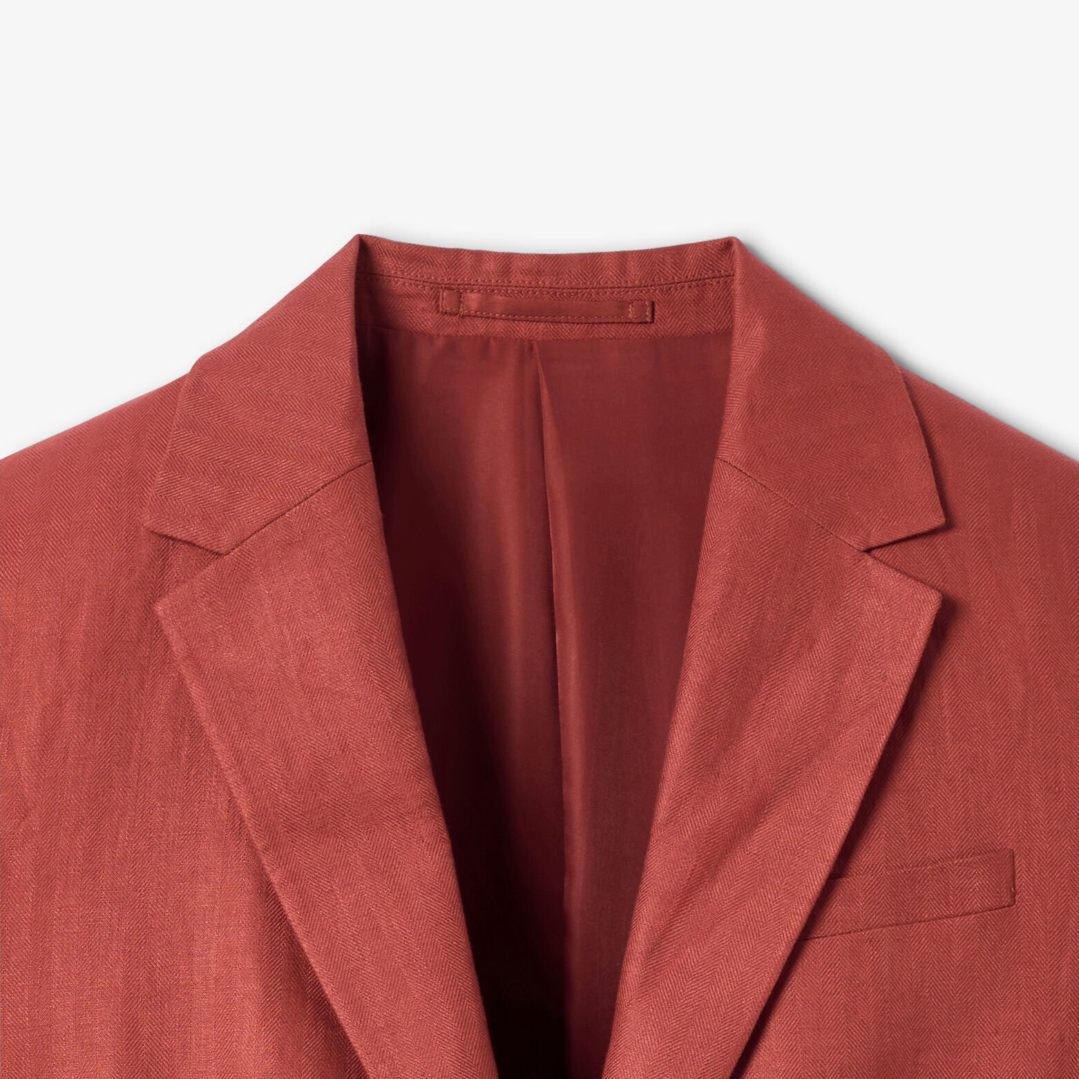 Veste de costume confort motif chevron 100% lin