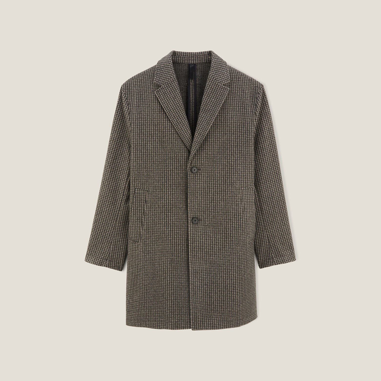 Manteau hiver long col tailleur