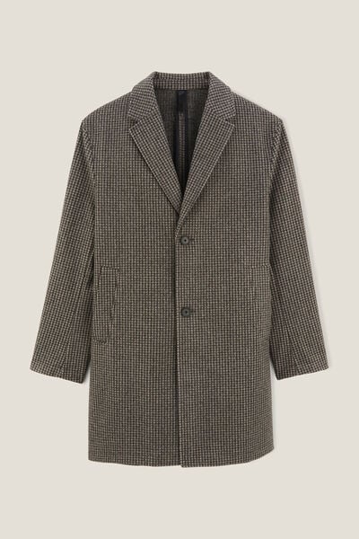 Manteau hiver long col tailleur