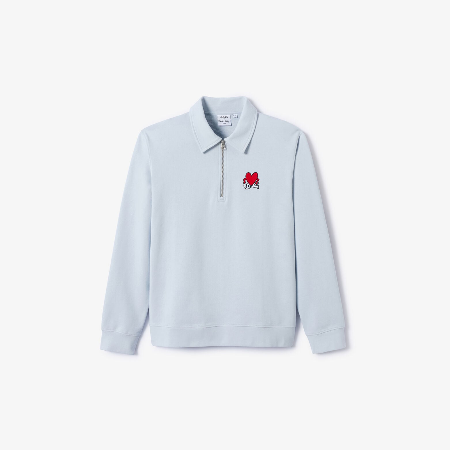 Sweater met ritskraag licentie Keith Haring