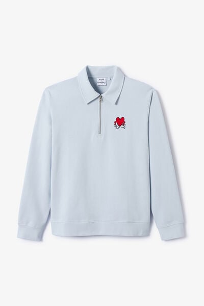 Sweater met ritskraag licentie Keith Haring
