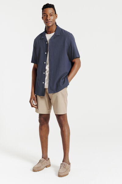 Effen hemdje in seersucker katoen