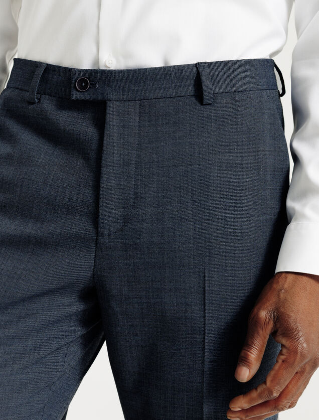 Tweekleurige comfort fit kostuumbroek