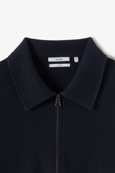 Sweat col polo zipp&eacute; uni