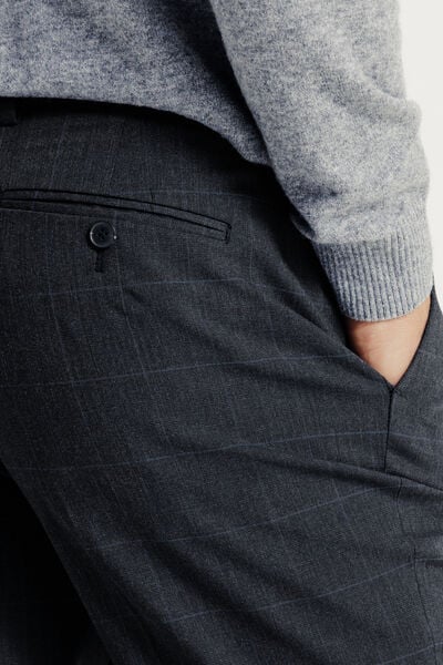Pantalon de costume confort à carreaux