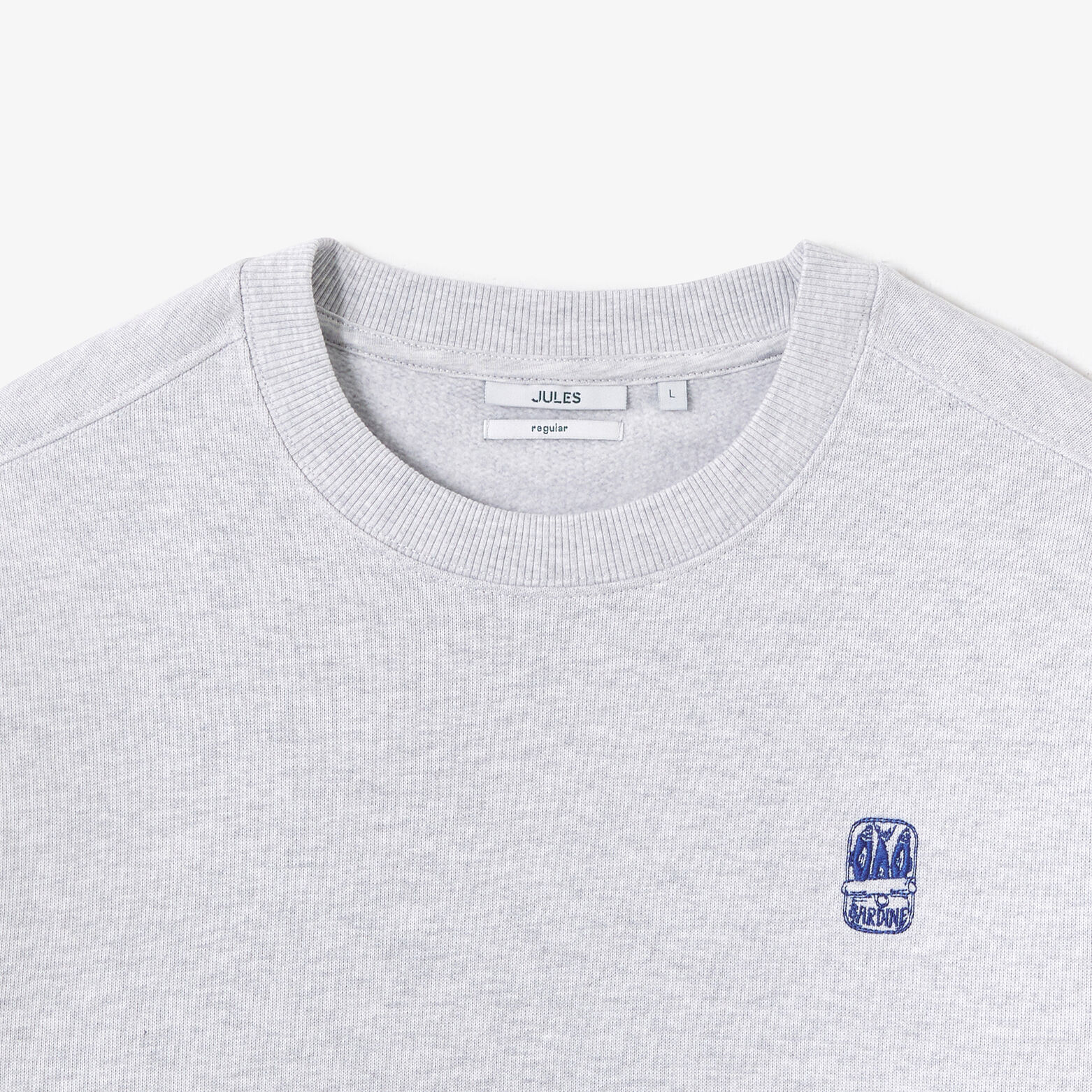 Sweat col rond chin&eacute; broderie poitrine