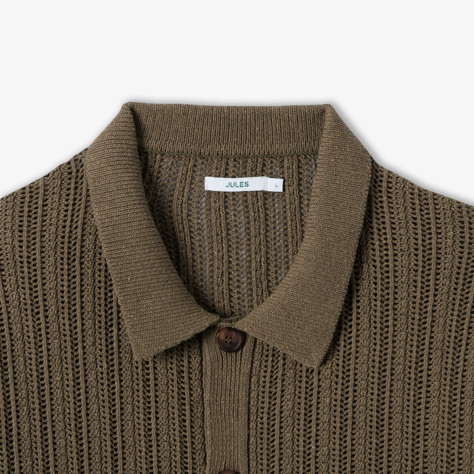 Polo en maille manches courtes crochet