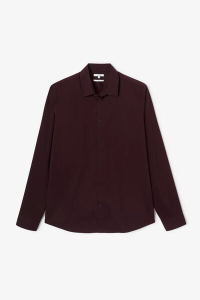 Chemise slim unie coton
