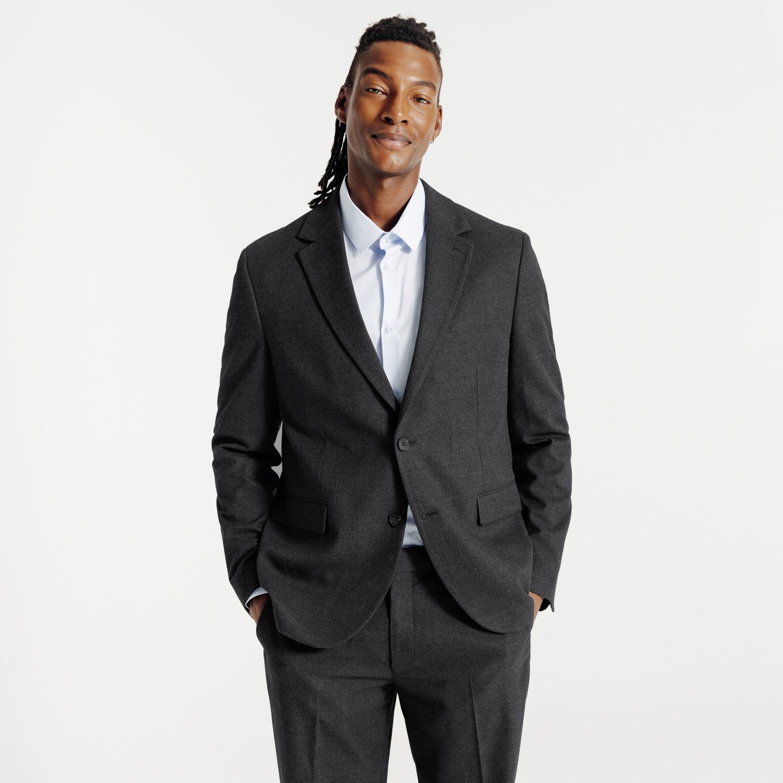 Comfort fit kostuumvest in flanel