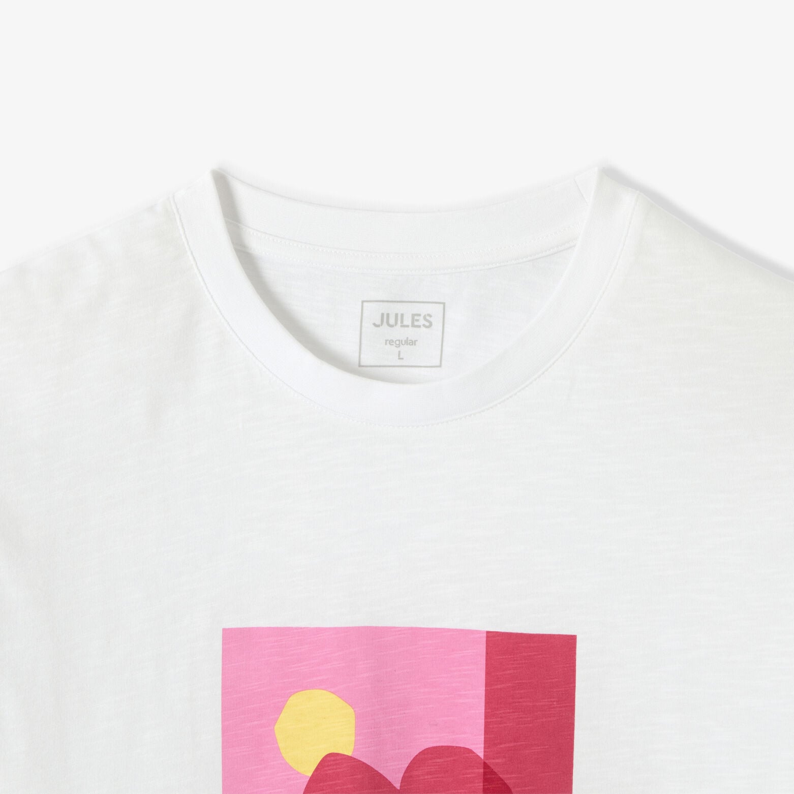 Tee shirt mati&egrave;re flamm&eacute;e imprim&eacute; devant