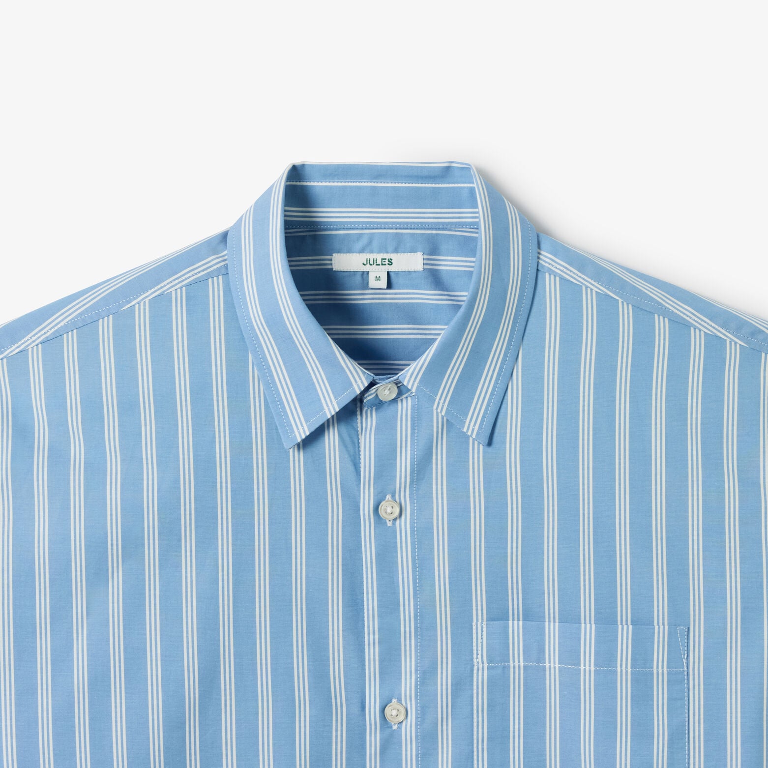 Chemisette en coton boxy ray&eacute;e