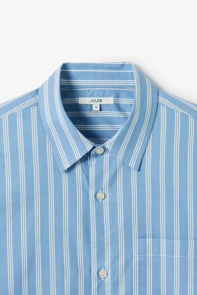 Chemisette en coton boxy ray&eacute;e