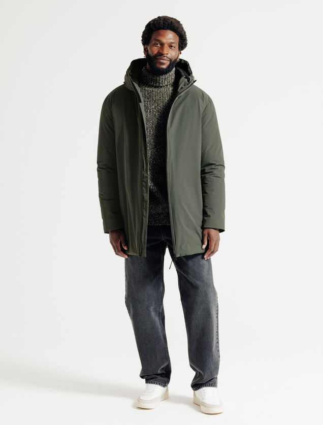 Parka longue &agrave; capuche