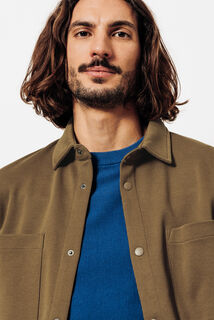 Surchemise en maille col chemise