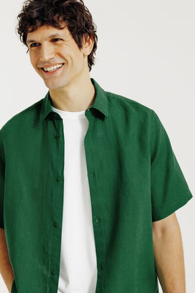 Chemisette en coton lin unie