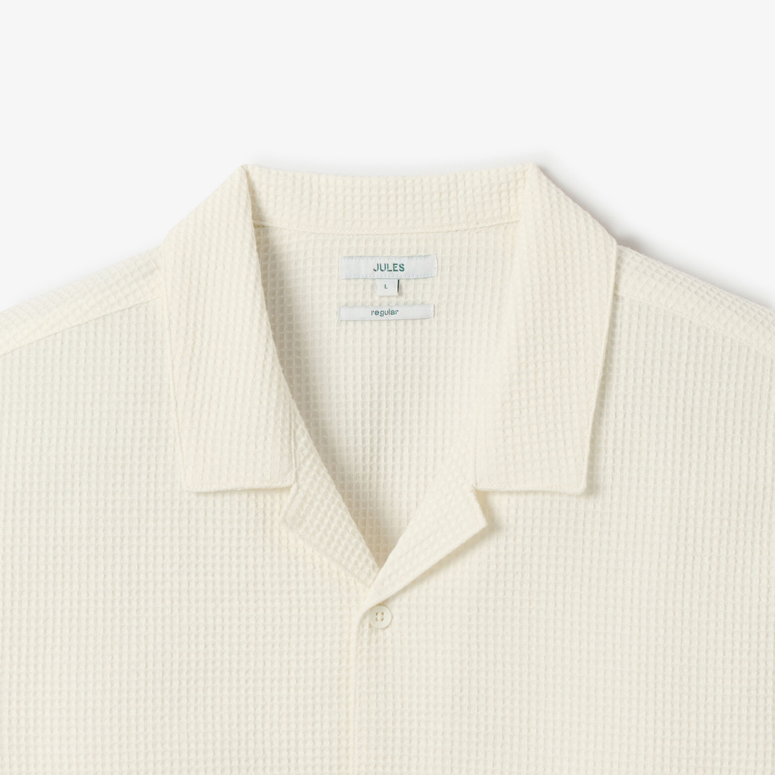 Effen hemdje in gewafeld katoen