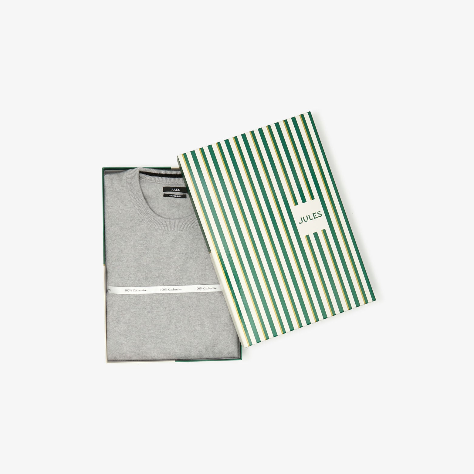 Coffret pull col rond 100% cachemire
