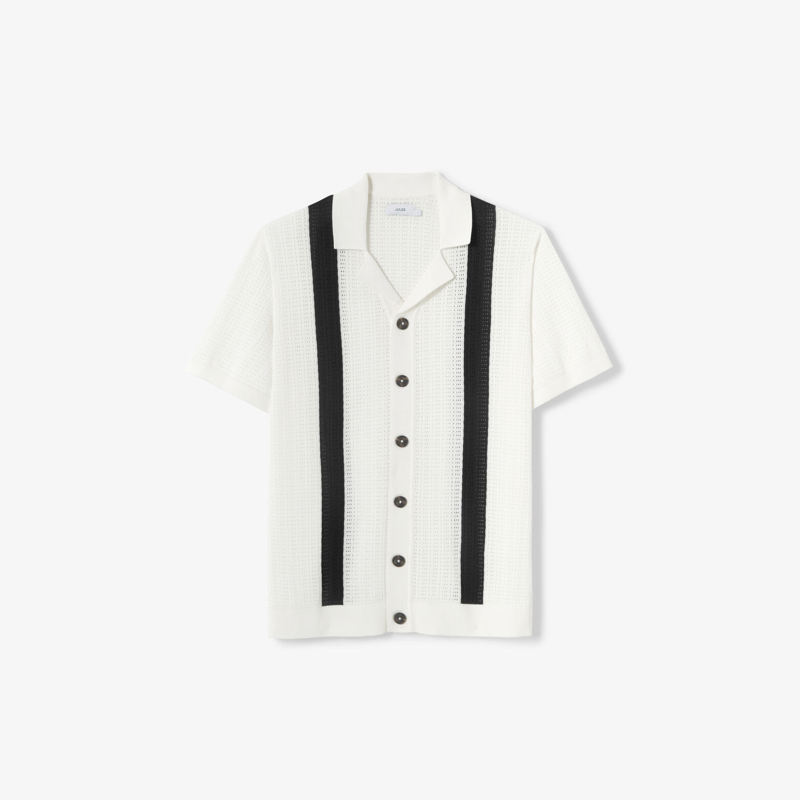 Gestreept hemdje in tricot met polokraag