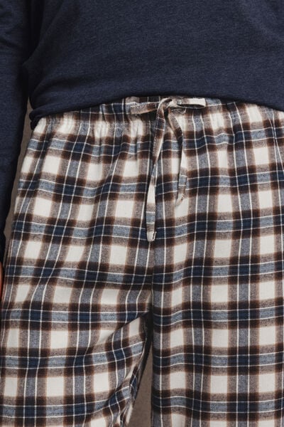 Ensemble pyjama flanelle &agrave; carreaux