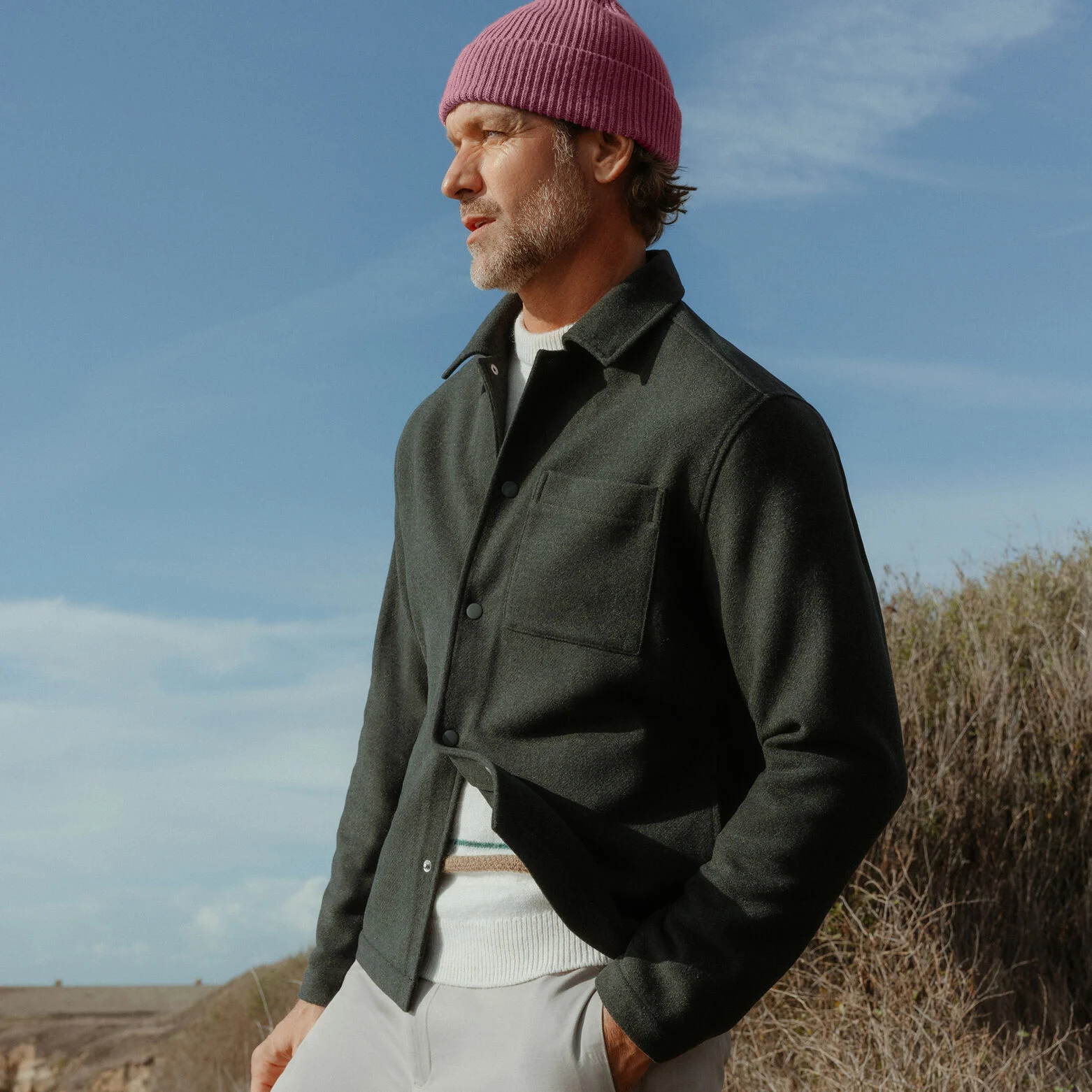 Overhemd met zak in katoen