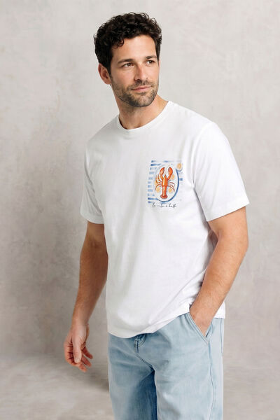 T-shirt met print voor- en achteraan