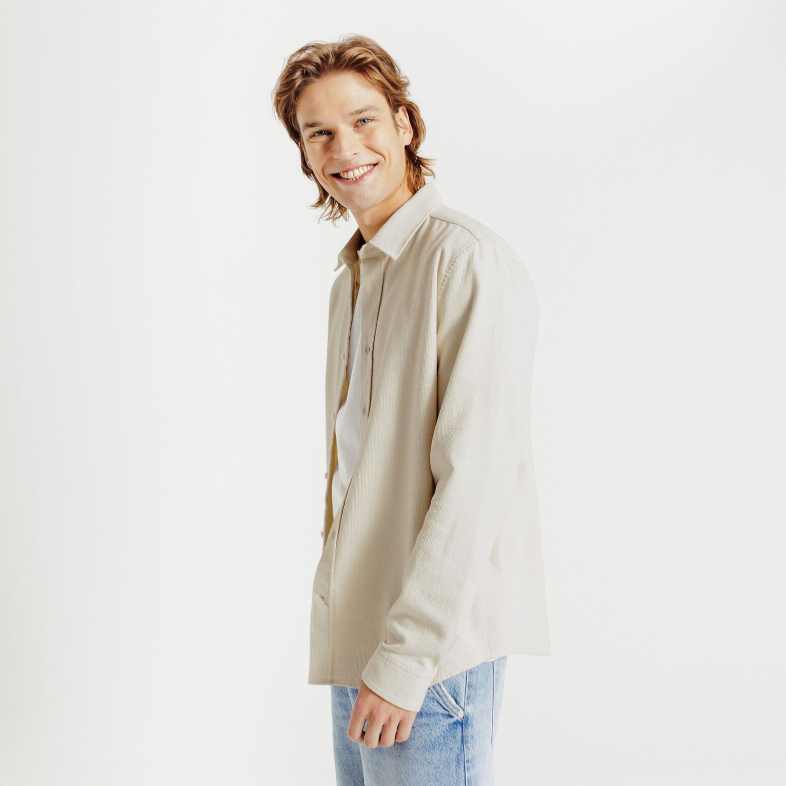 Chemise en coton gaufrée