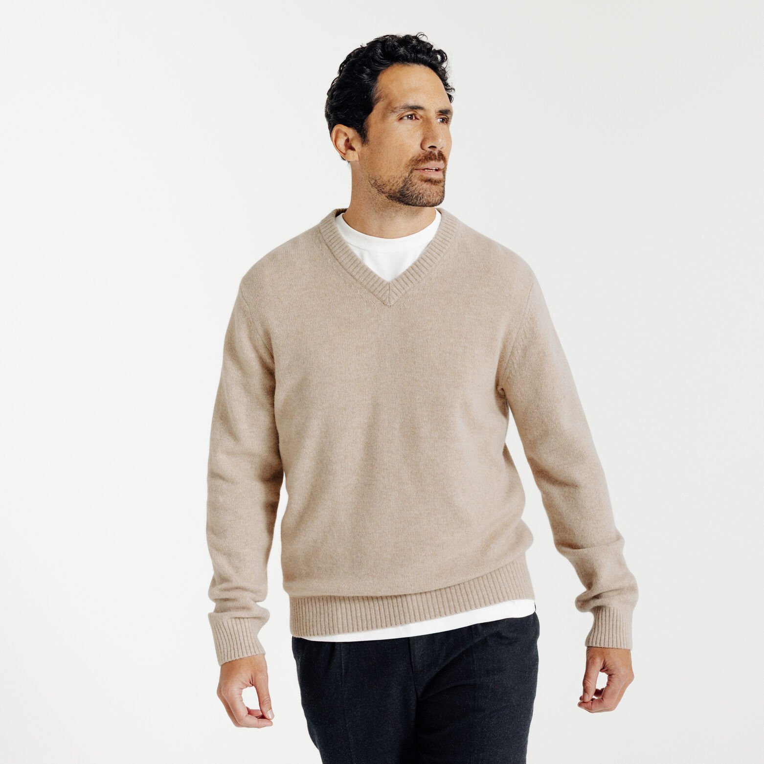 Pull col v lambswool