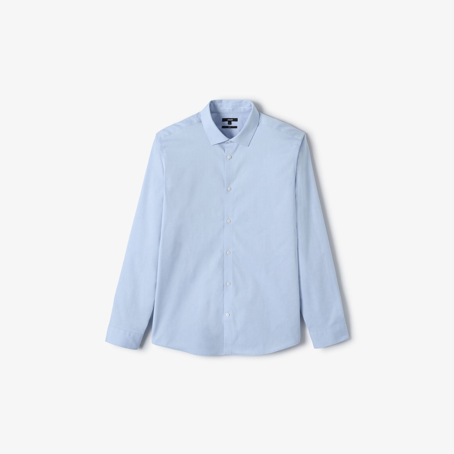 Chemise 100% coton slim sans repassage unie