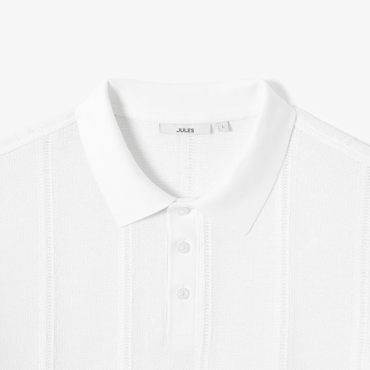 Polo manches courtes textur&eacute;