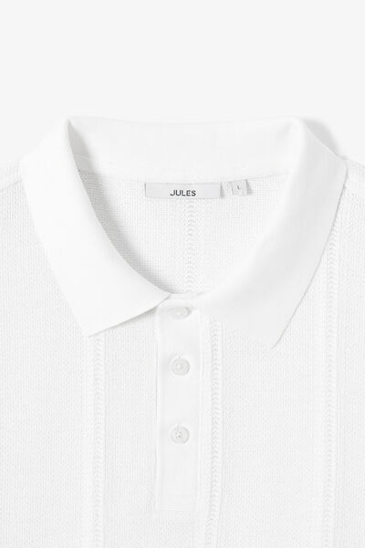 Polo manches courtes textur&eacute;