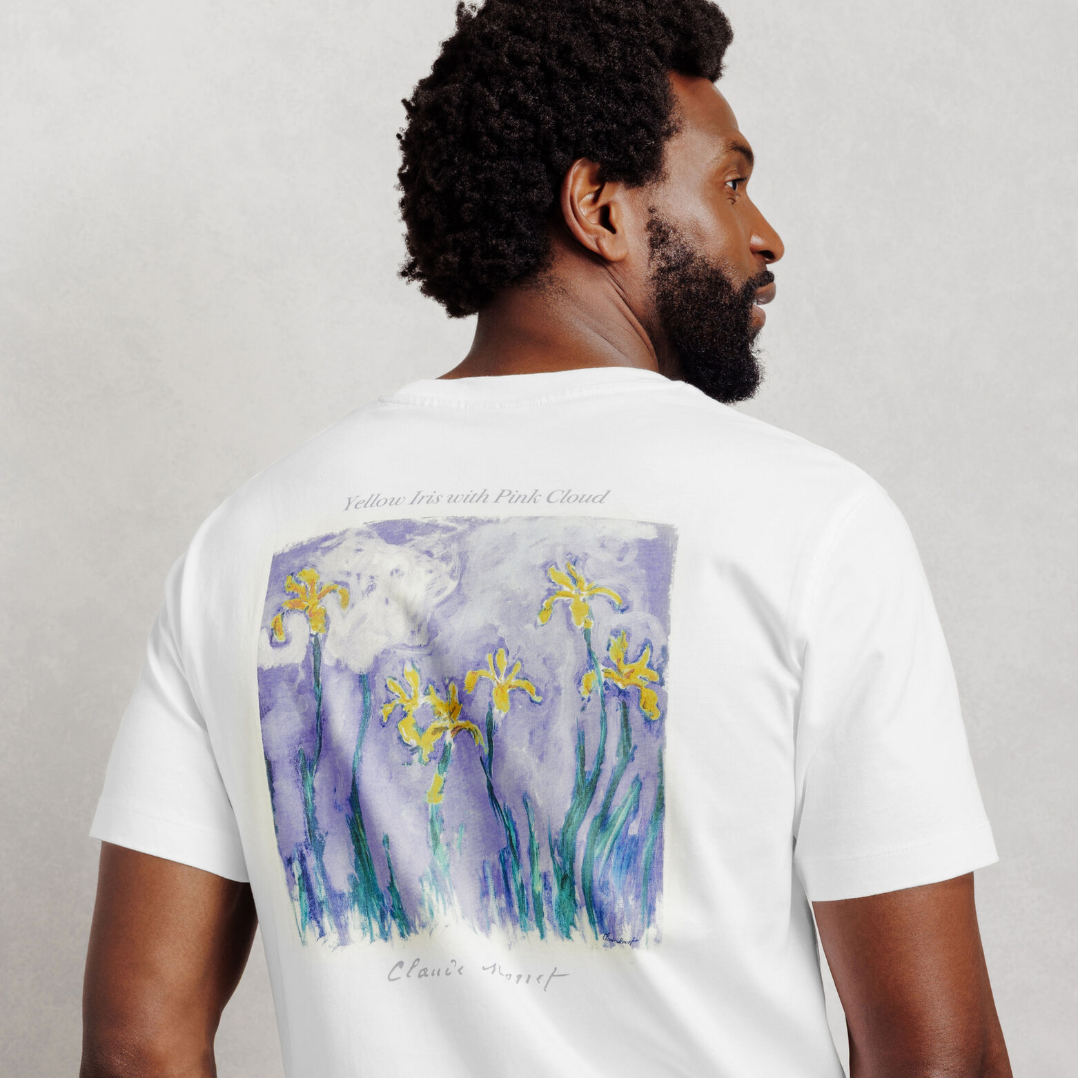T-shirt met print voor/achter, licentie Monet