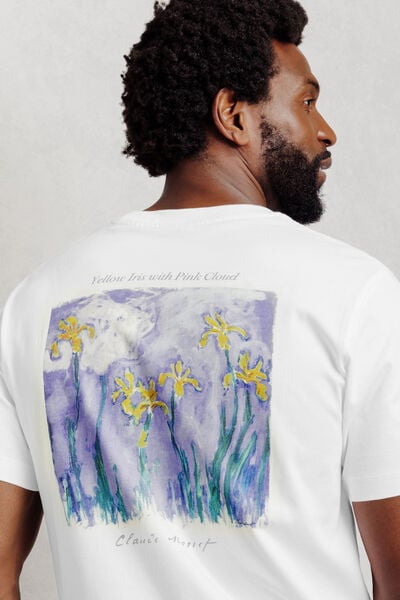 T-shirt met print voor/achter, licentie Monet
