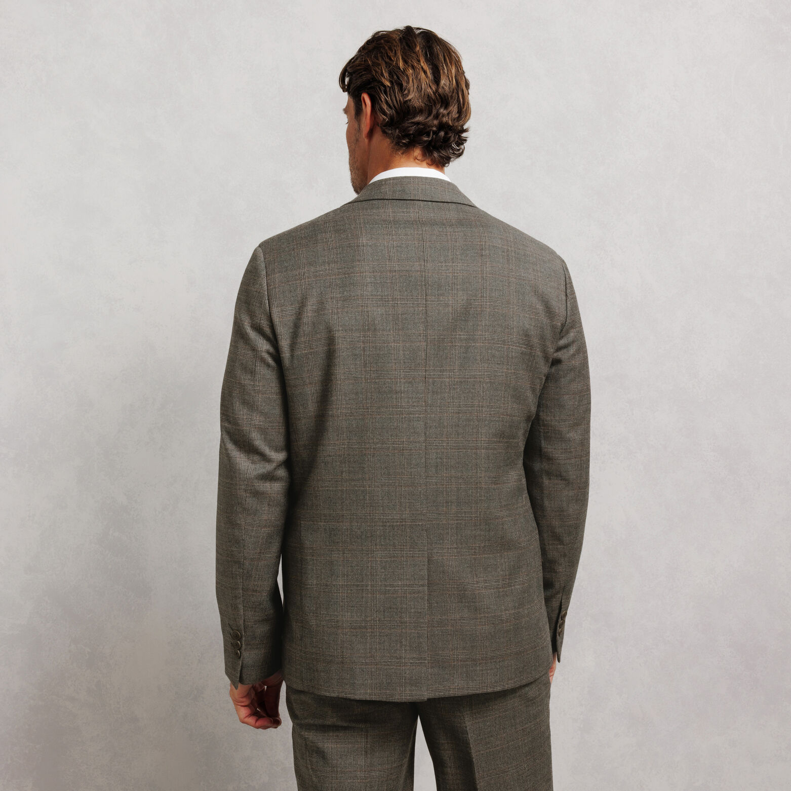 Geruite comfort kostuumvest