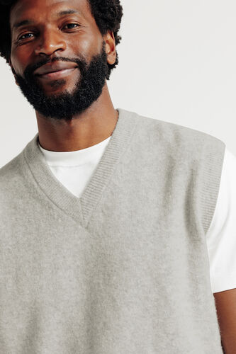 Trui met V-hals zonder mouwen