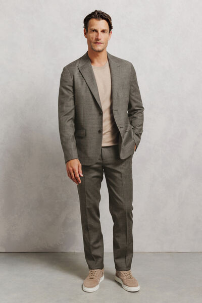 Geruite comfort kostuumvest
