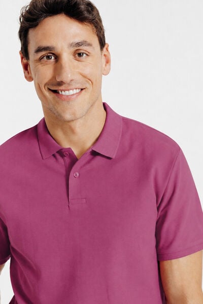 Polo manches courtes piqu&eacute; uni