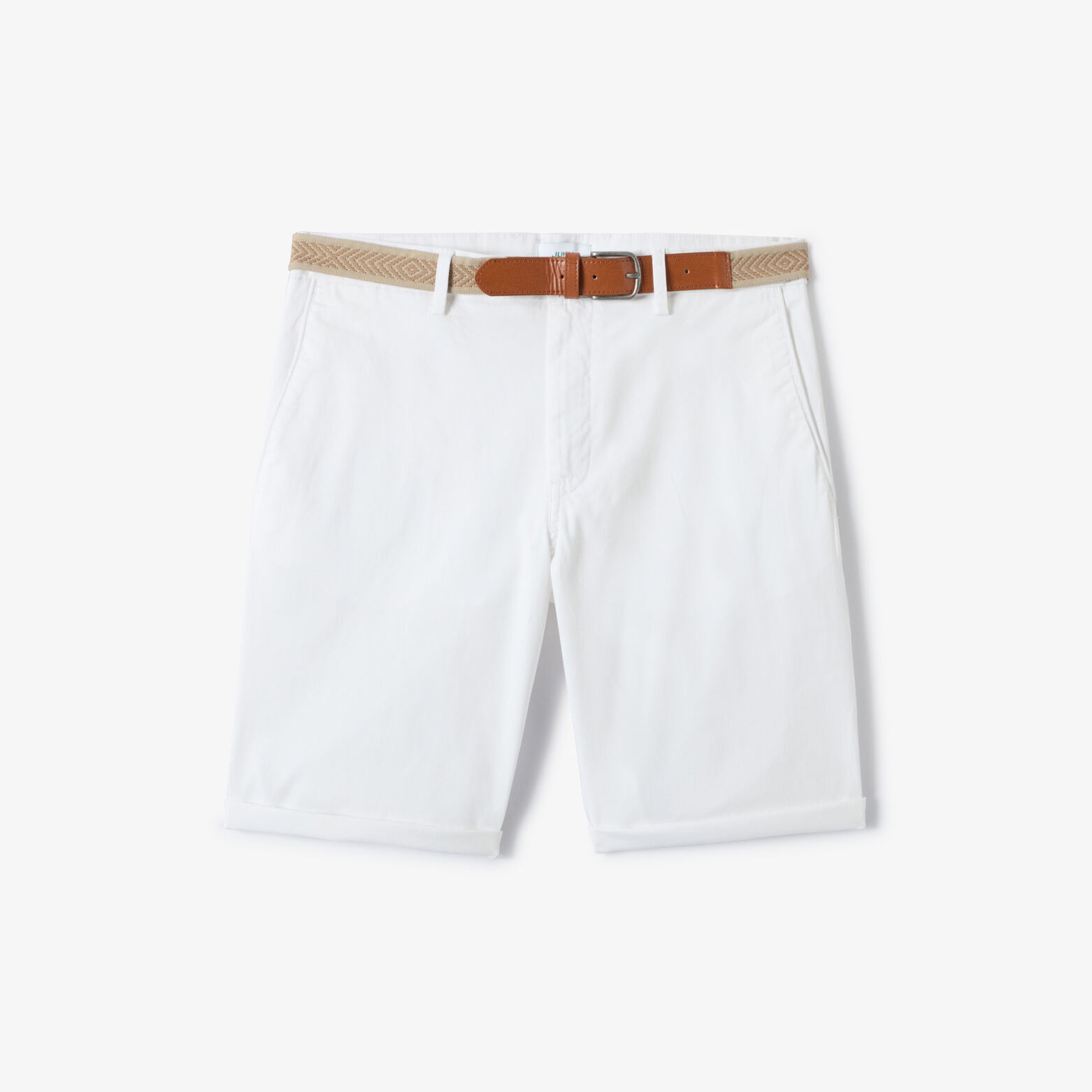 Bermuda chino slim &agrave; ceinture uni