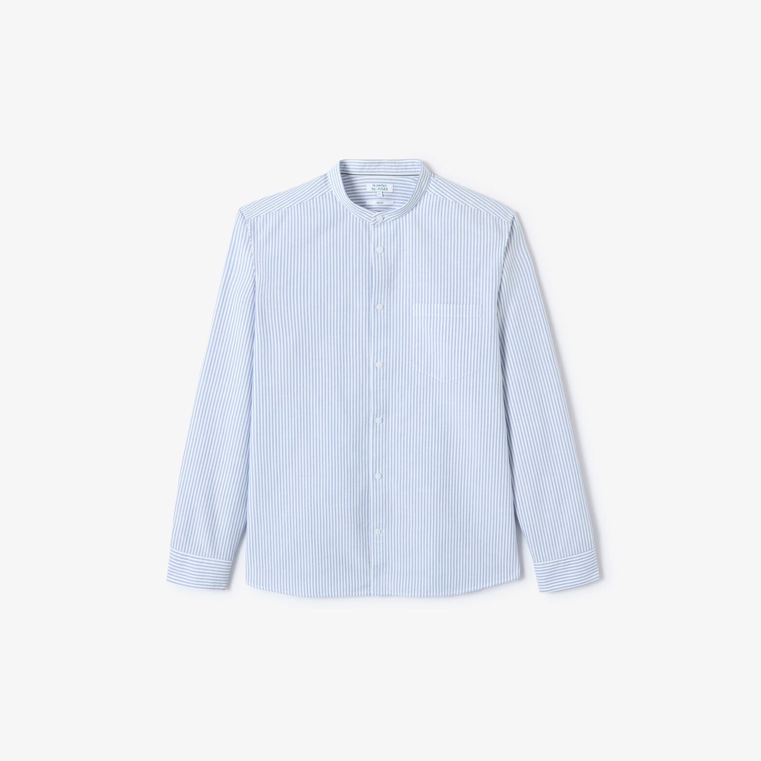 Chemise oxford col mao ray&eacute;e