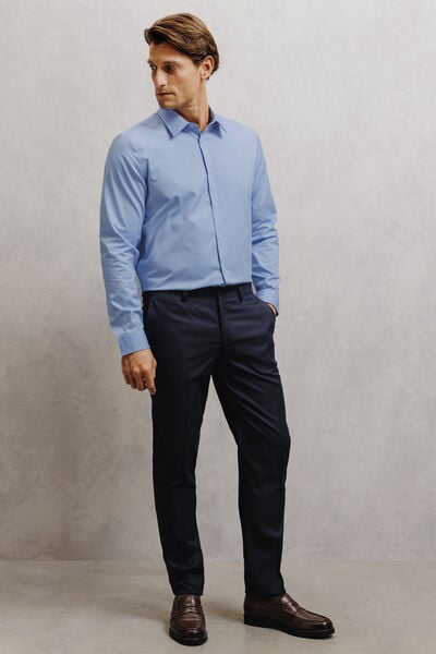 Chemise sans repassage en coton regular