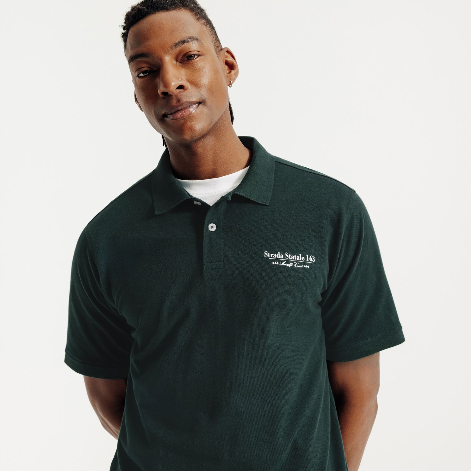 Polo korte mouwen met print voor- en achteraan