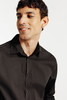 Chemise slim unie coton