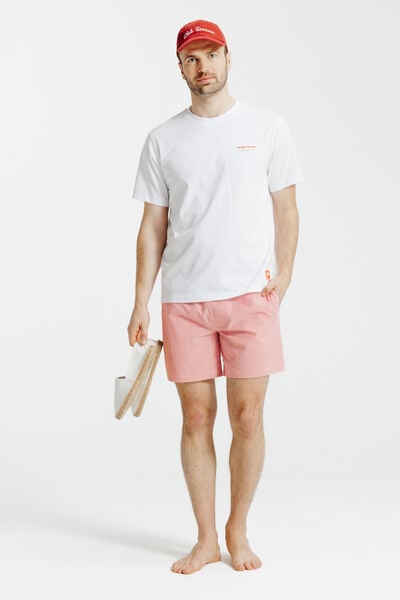 Gestreepte zwemshort in seersucker