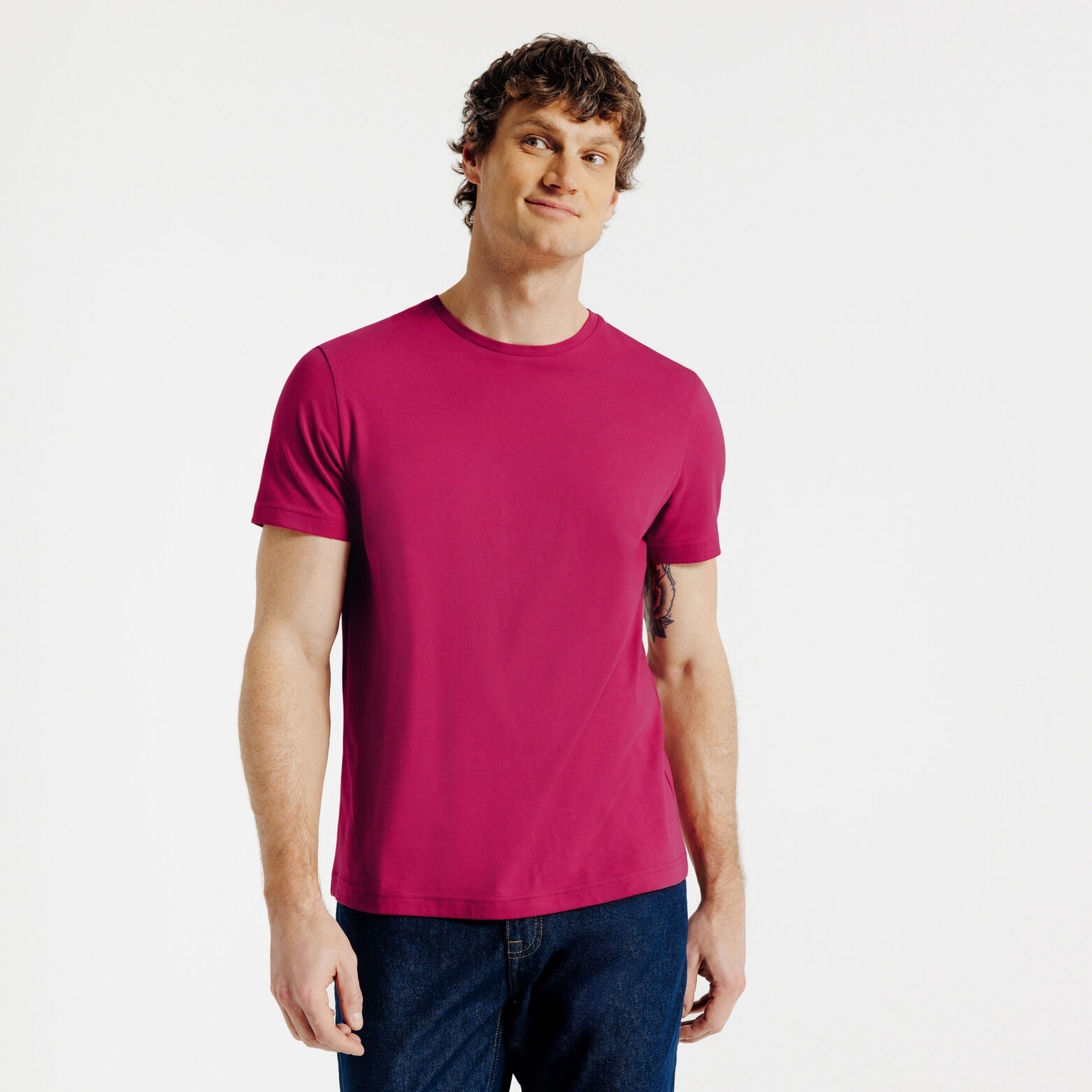 Basic T-shirt met ronde hals