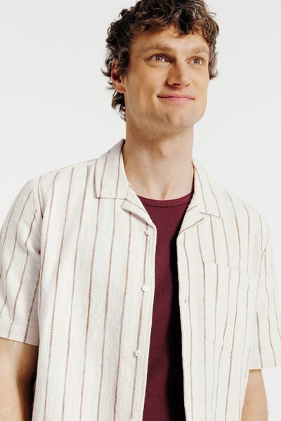 Chemisette en coton ray&eacute;e