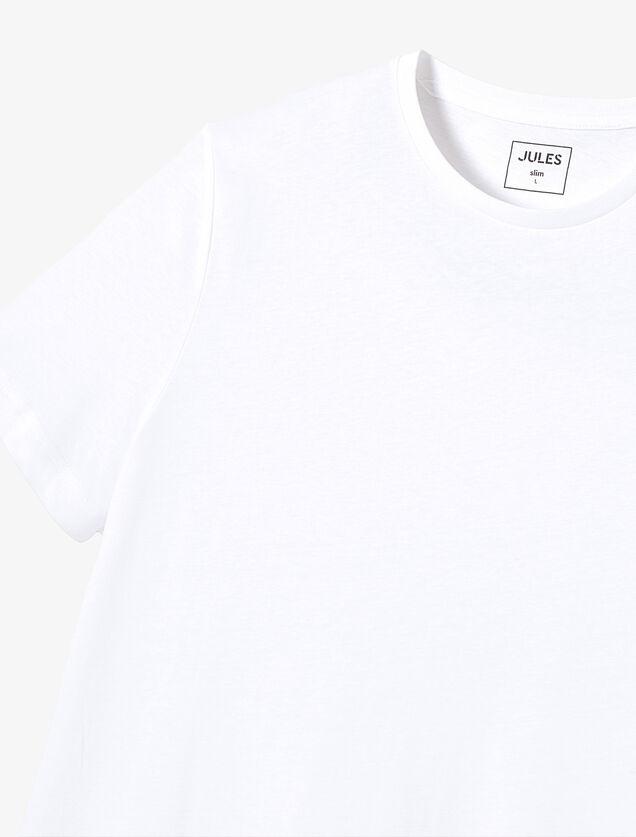 Tee shirt en coton col rond basique
