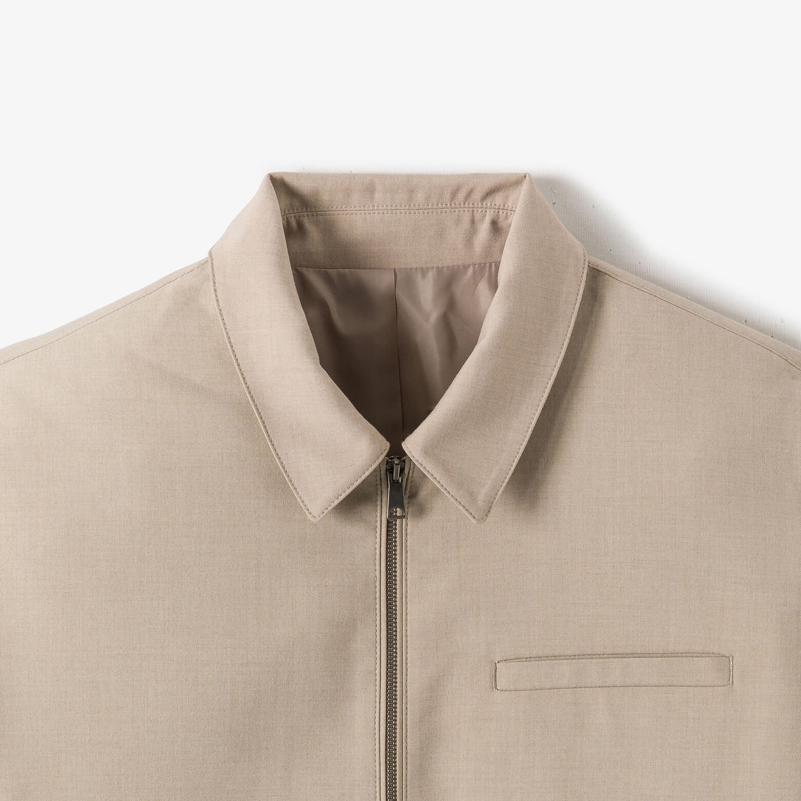 Veste col chemise zipp&eacute;e