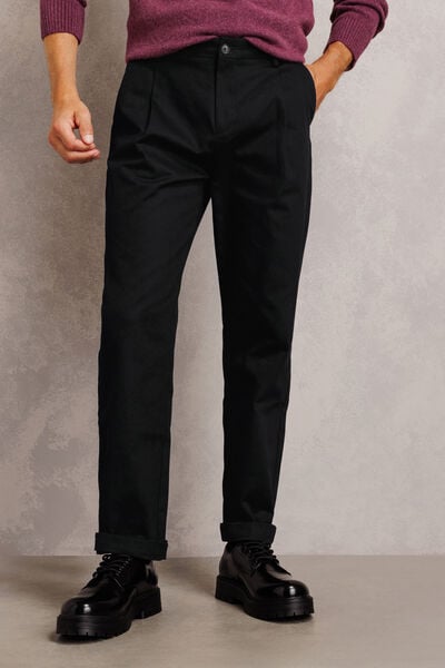 Pantalon chino loose 100% coton