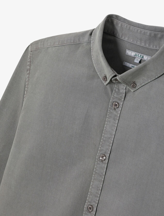 Chemise en coton TENCEL&iquest; Lyocell col boutonn&eacute;