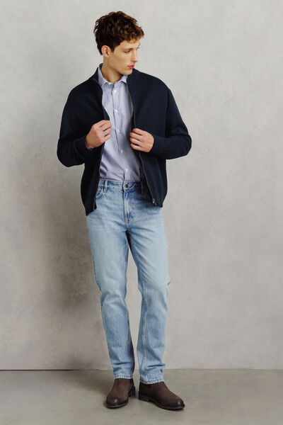 Gilet zipp&eacute; col montant