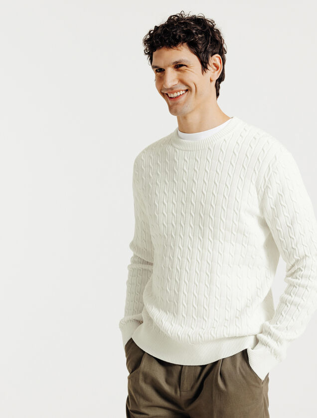 Kabeltrui met ronde hals